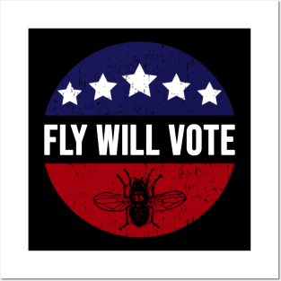 Fly Will Vote - Fly On Mike Pence - Presidential Debate Posters and Art